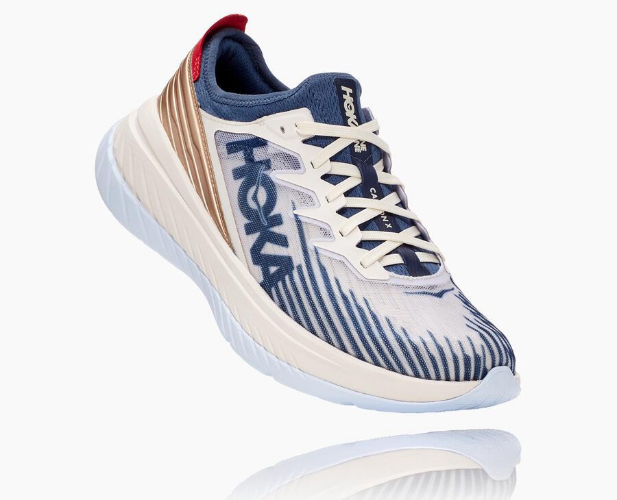 Hoka One One Carbon X-Spe - Men Running Shoes - White/Blue,Australia PKT-276105